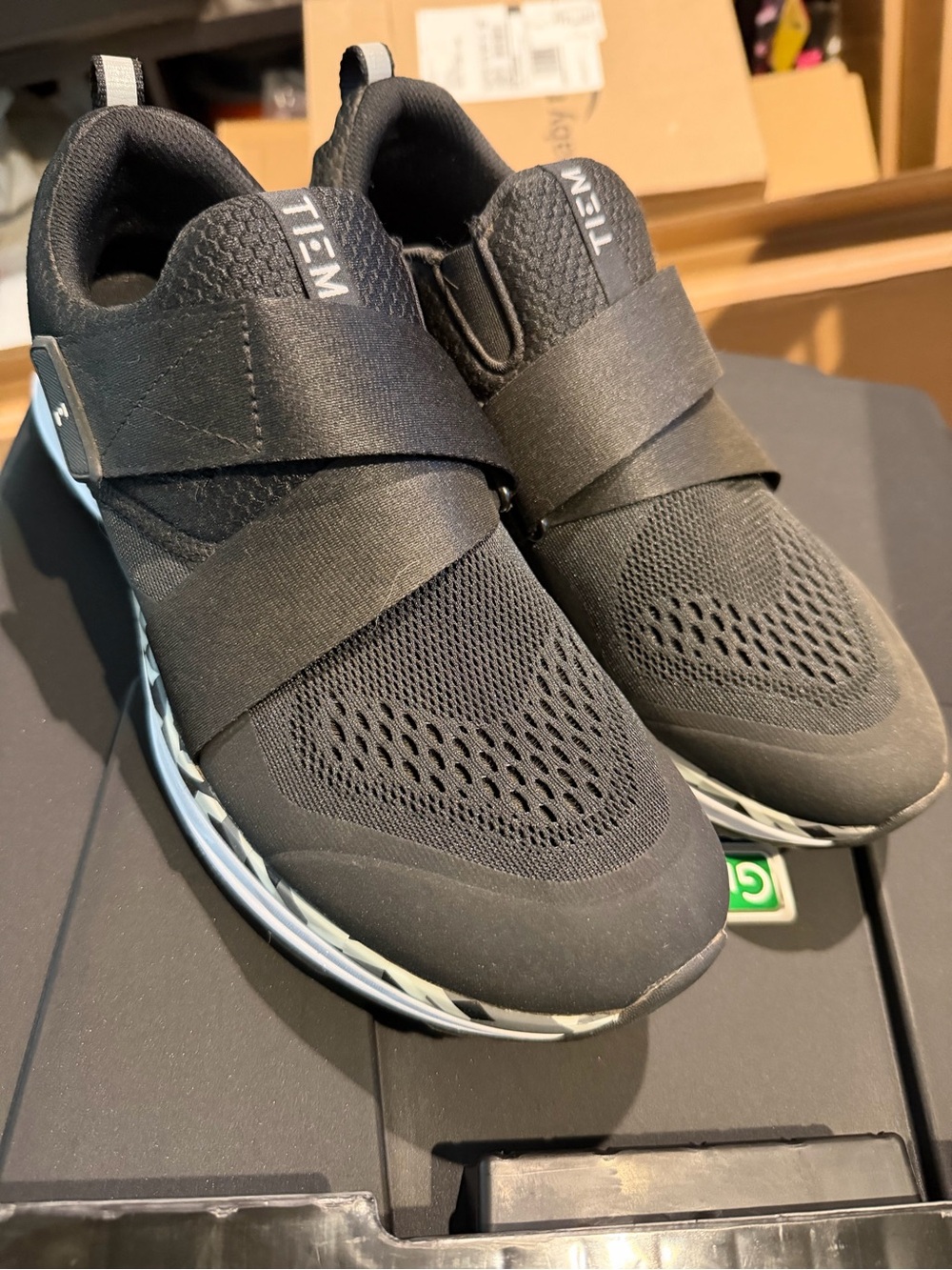 TIEM Cycling Sneakers in Black